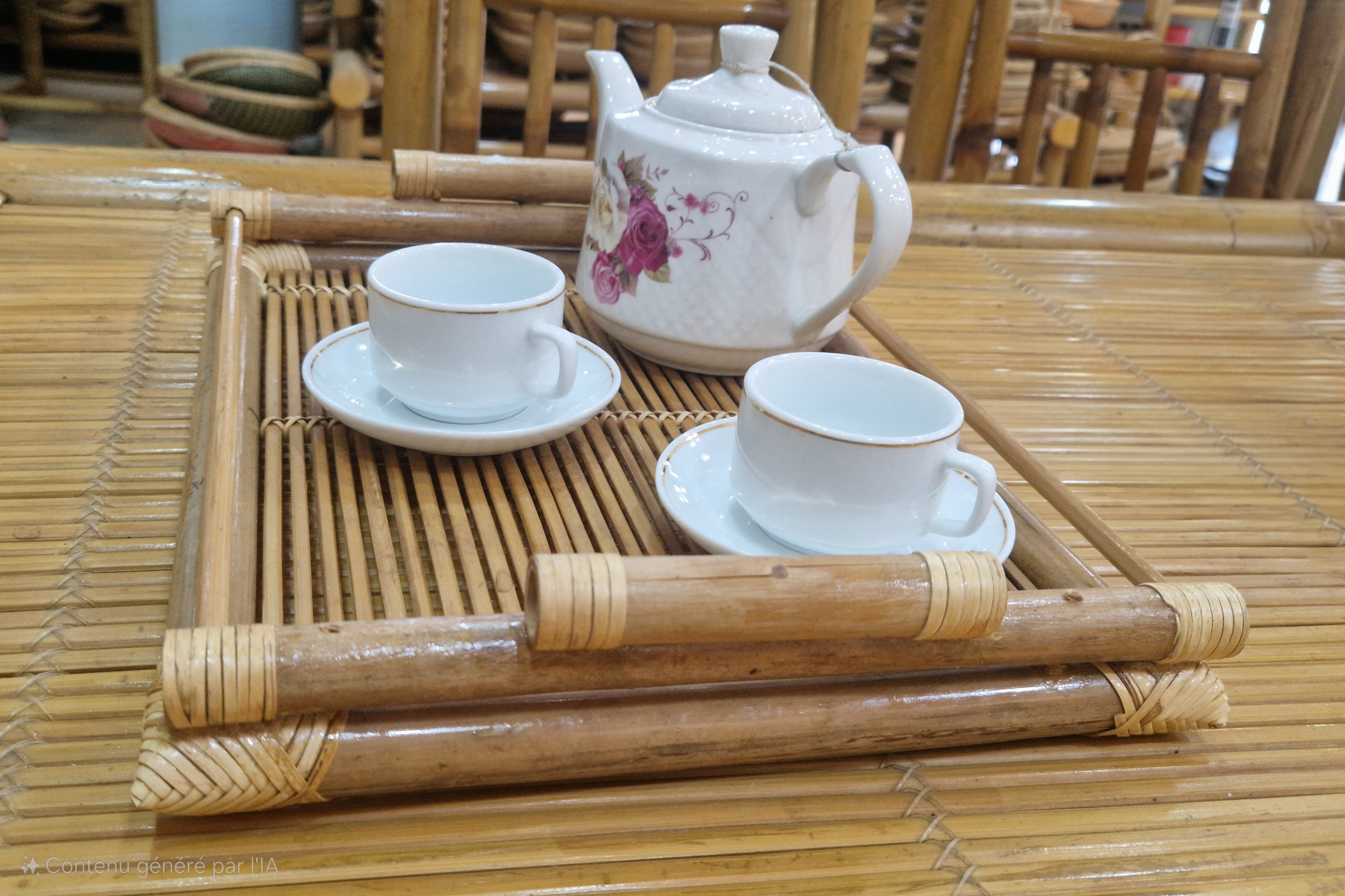 Plateau Élégance Vietnamienne -Fabriquée main au Vietnam