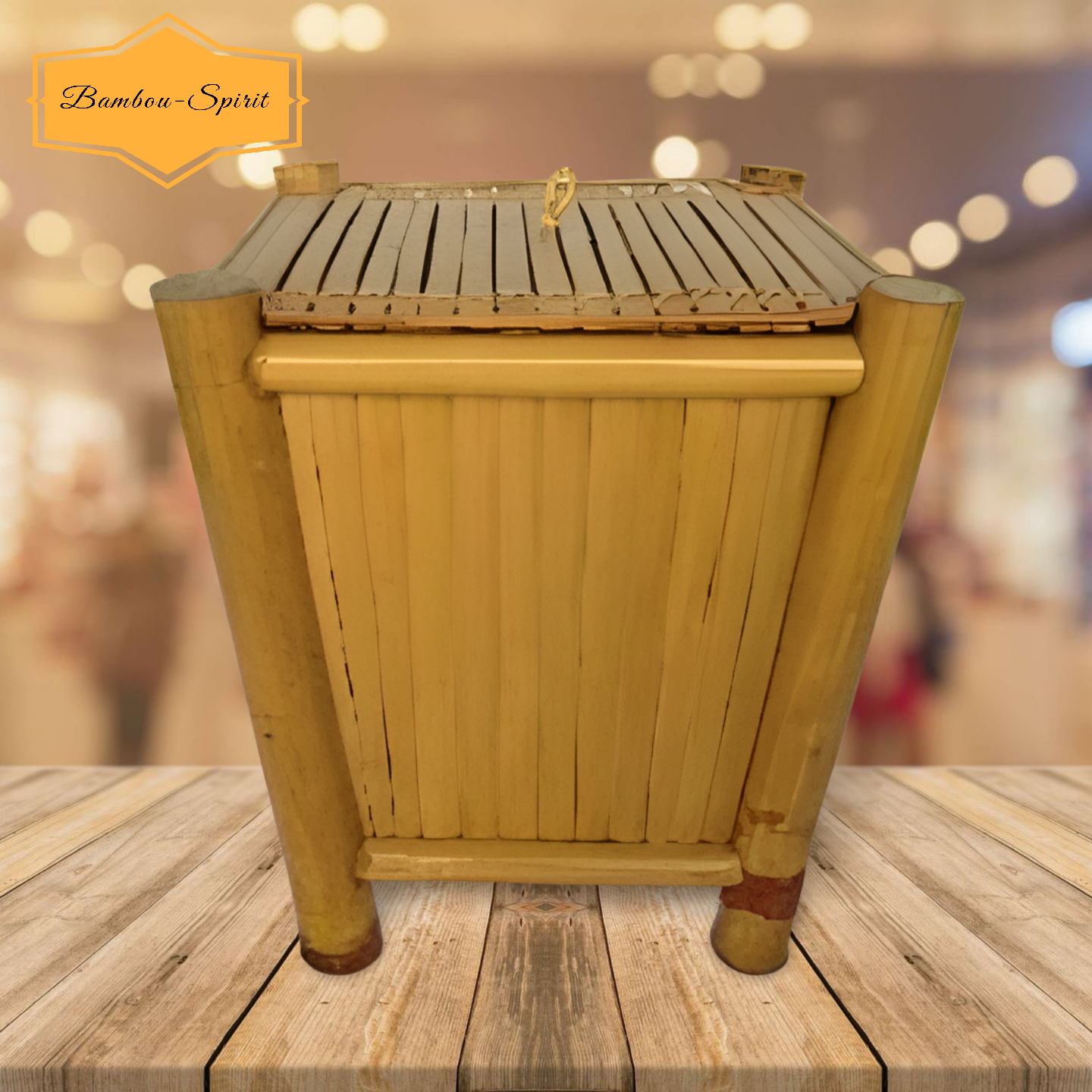 Panier Bambou-Cube-Fabriquée main au Vietnam