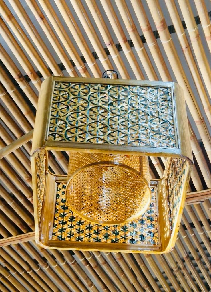 Suspension Cube Ciel Etoilé- Fabriquée main au Vietnam