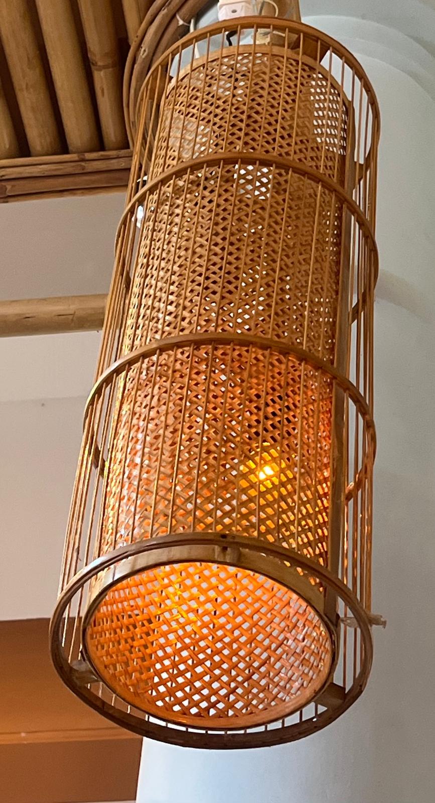 Suspension Cylindre Zen - Fabriquée main au Vietnam