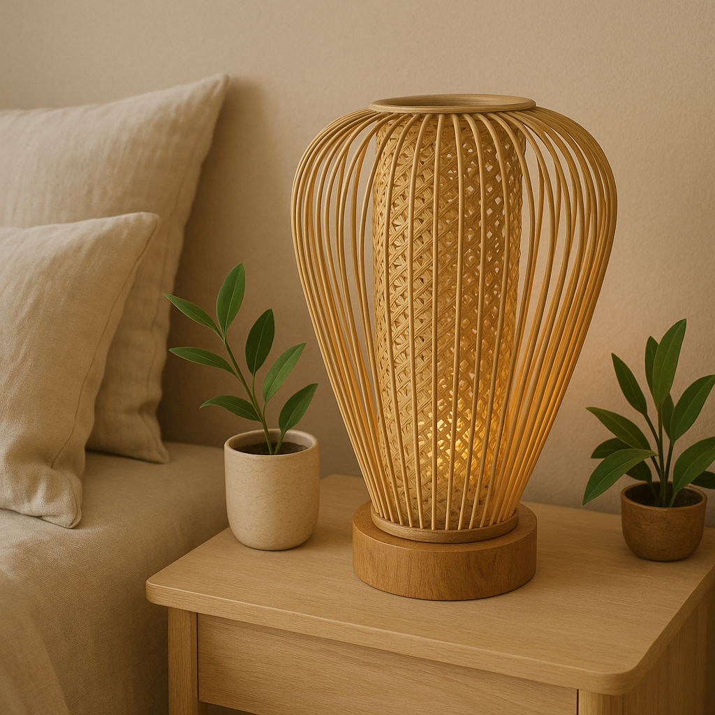 Bamboo Teardrop Lamp